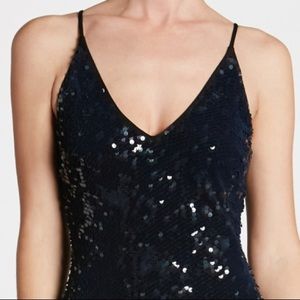 Midnight Blue Sequin Cami Gown